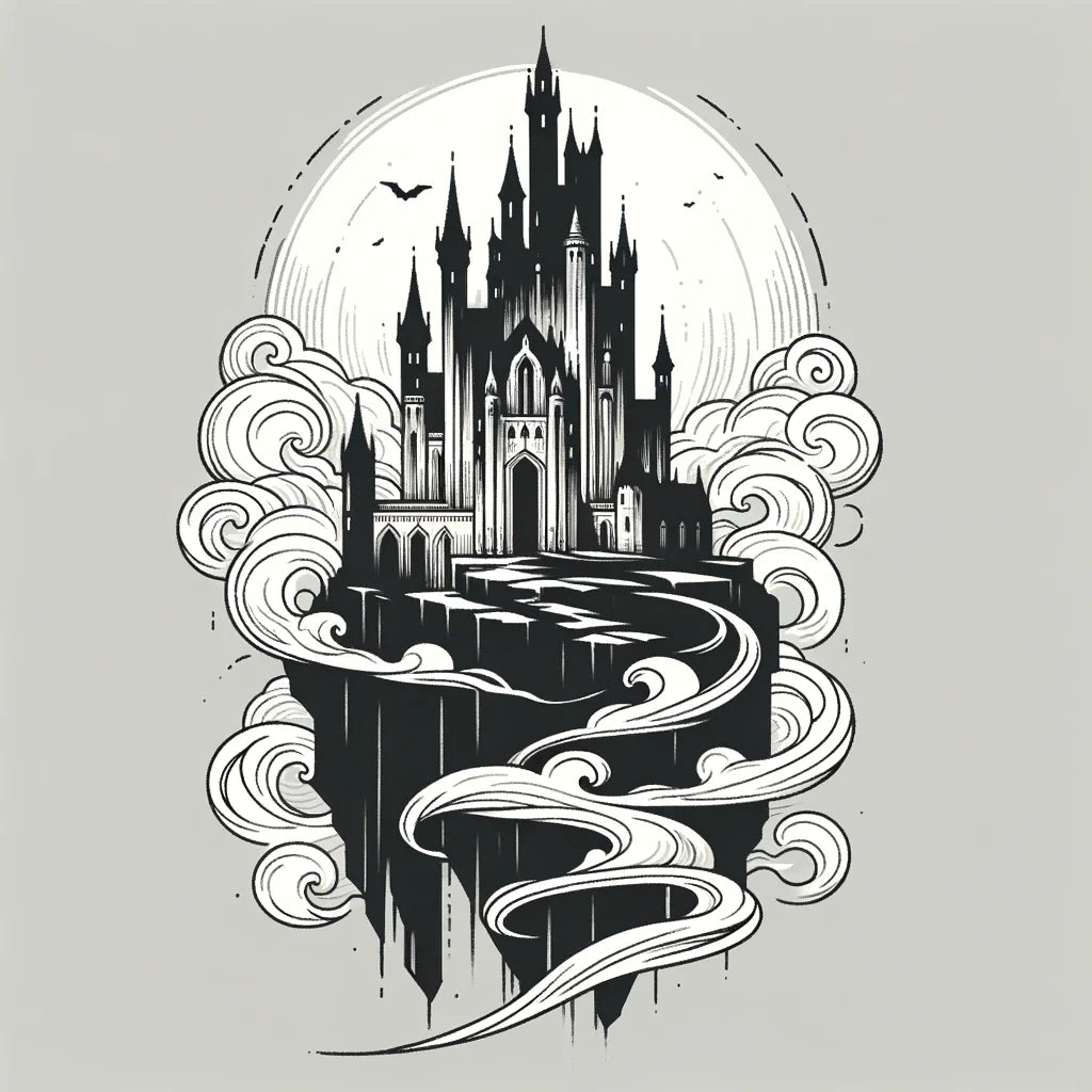 Misty Gothic Castle Canvas