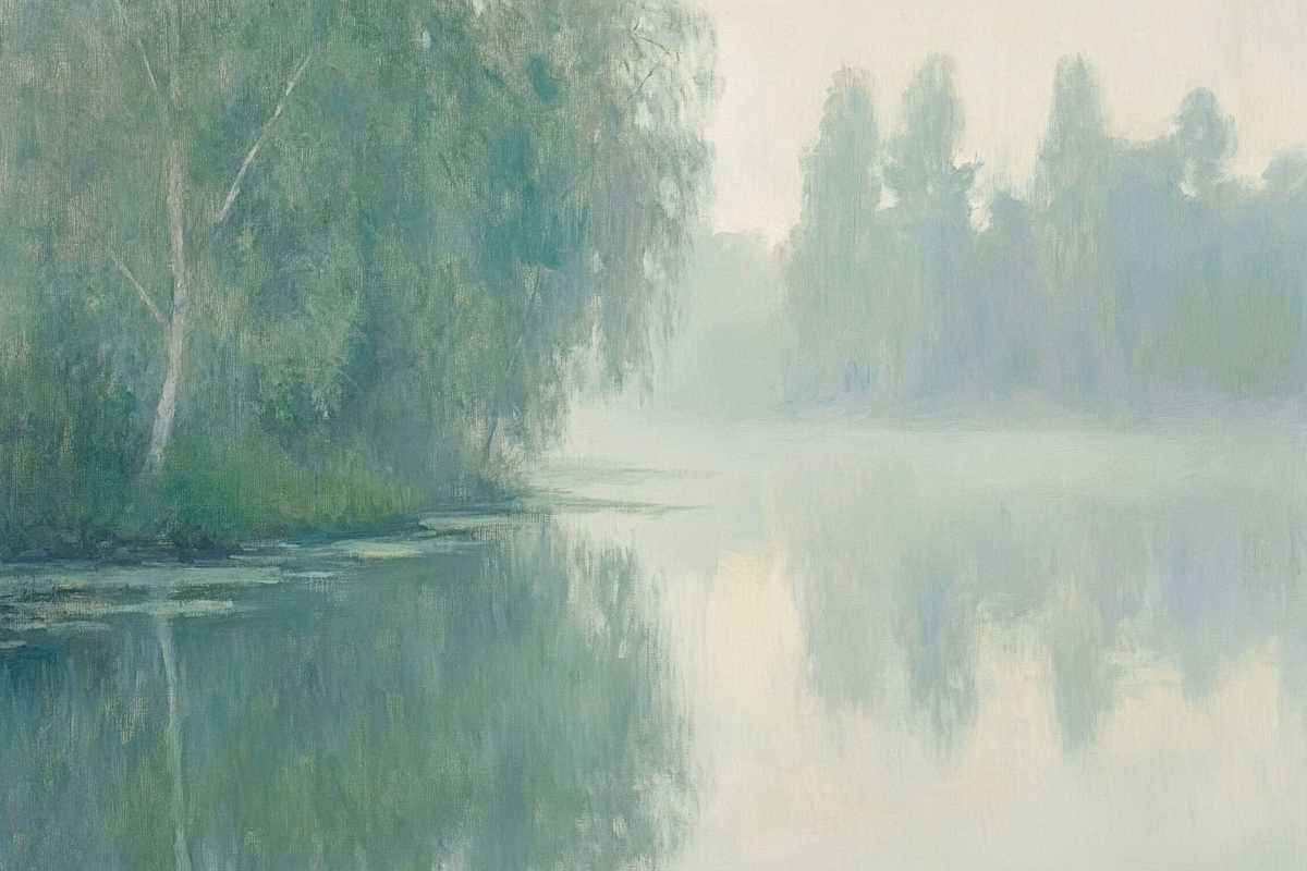 Misty Lagoon Canvas