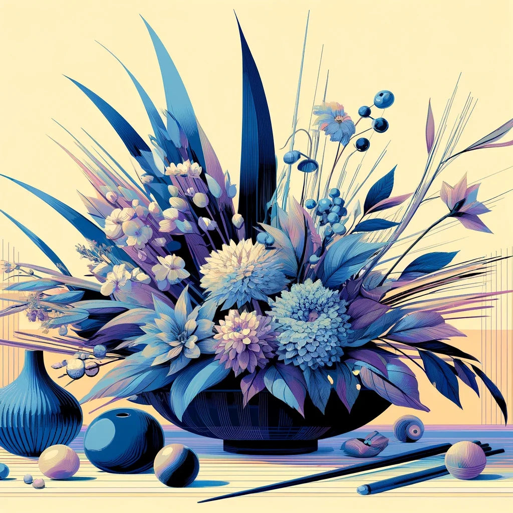 Modern Ikebana Canvas