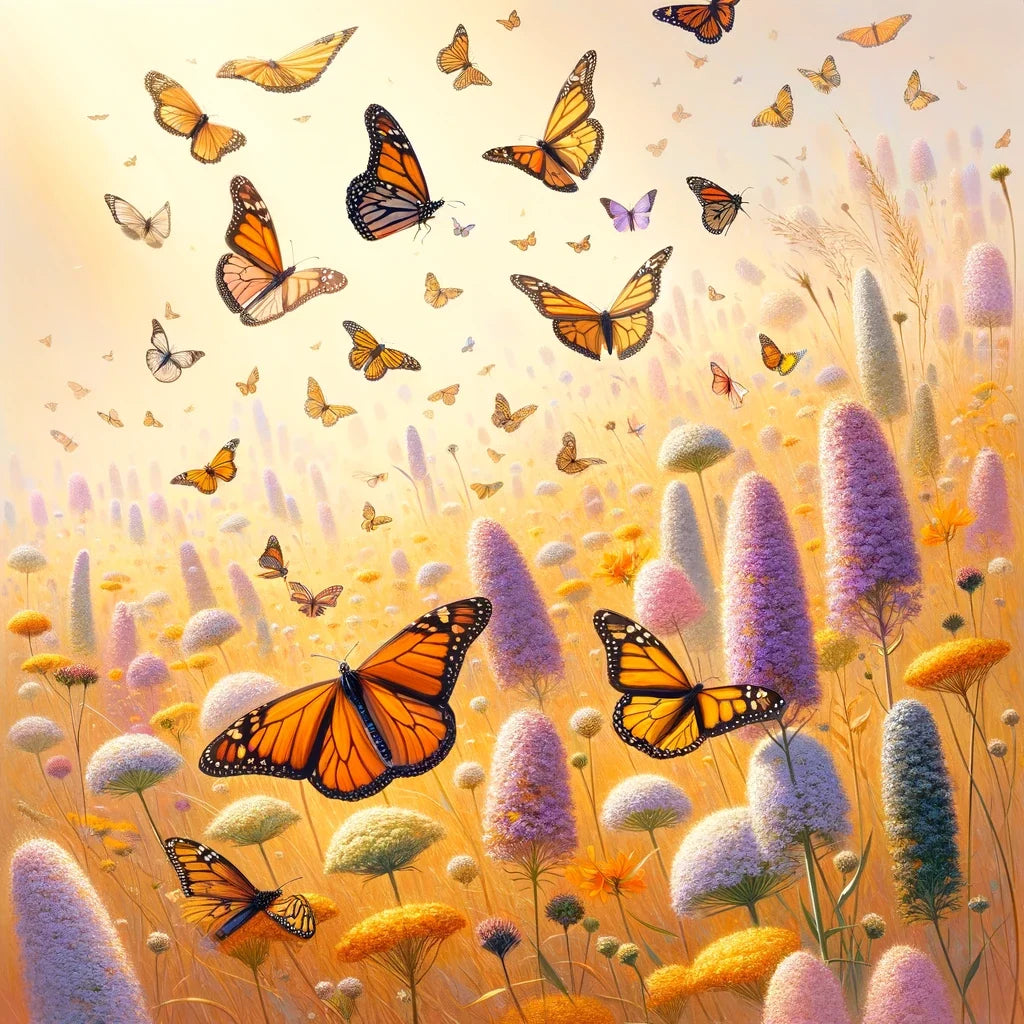 Monarch Meadow Canvas