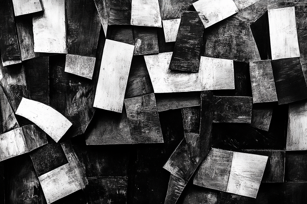 Monochrome Geometry Canvas