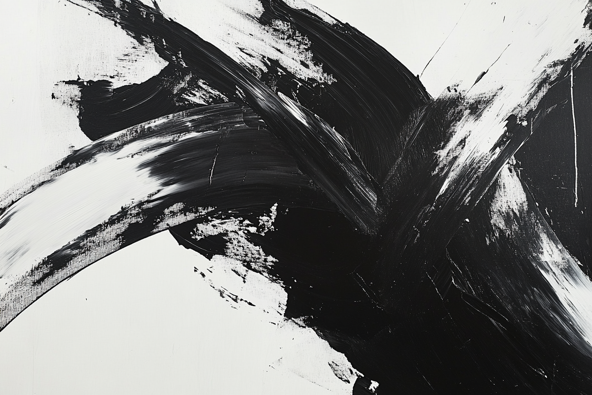 Monochrome Whirlwind Canvas
