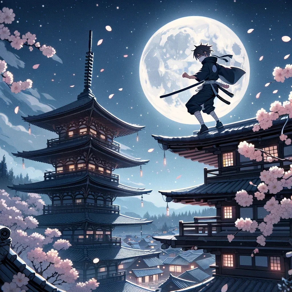 Moonlit Ninja Canvas
