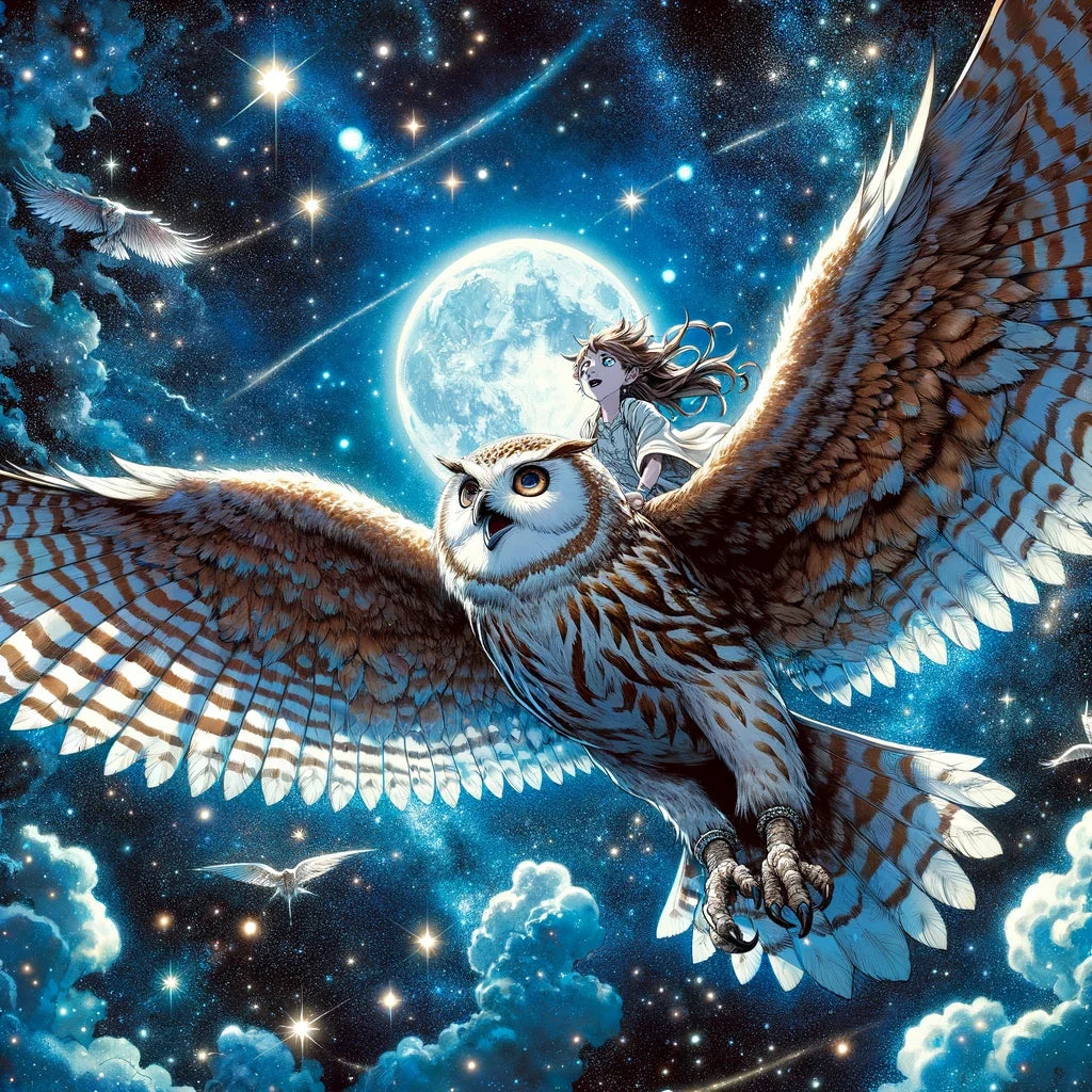 Moonlit Owl Ride Canvas