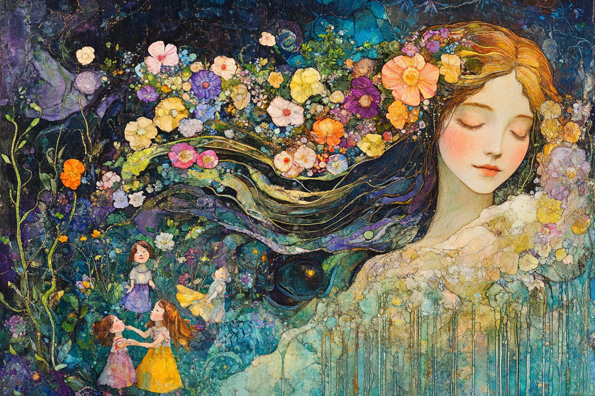 Mother of Blossoms Canvas