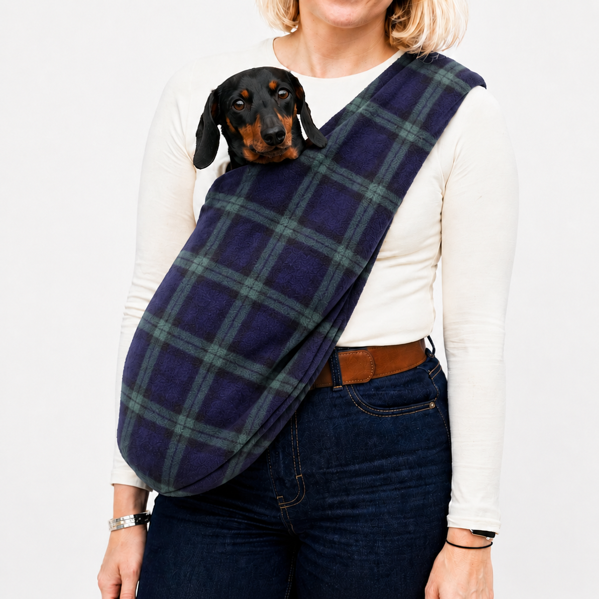 Patterned Fleece Dog Sling