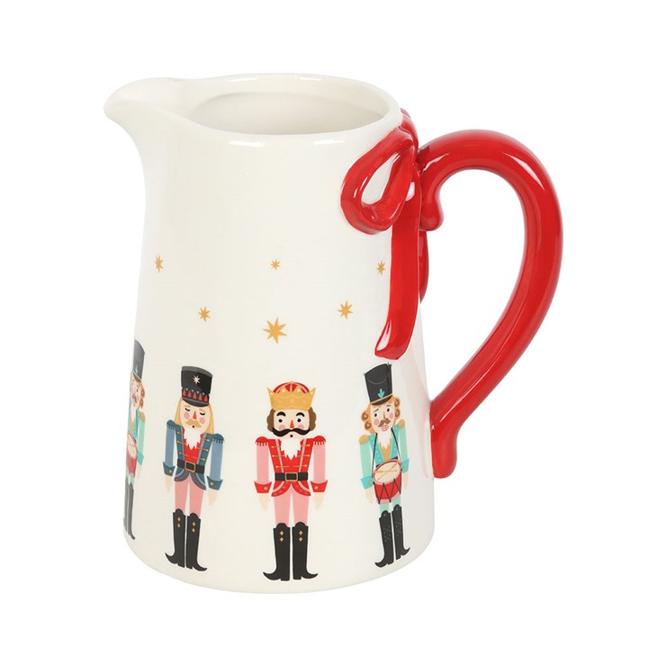 Nutcracker Ceramic Flower Jug with Bow