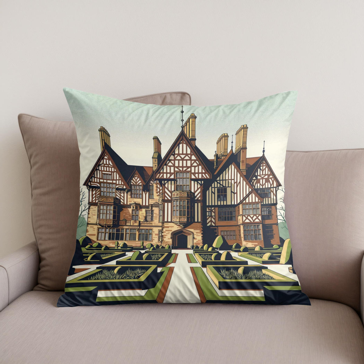 Liverpool Speke Hall Minimalist Vision Cotton Cushion