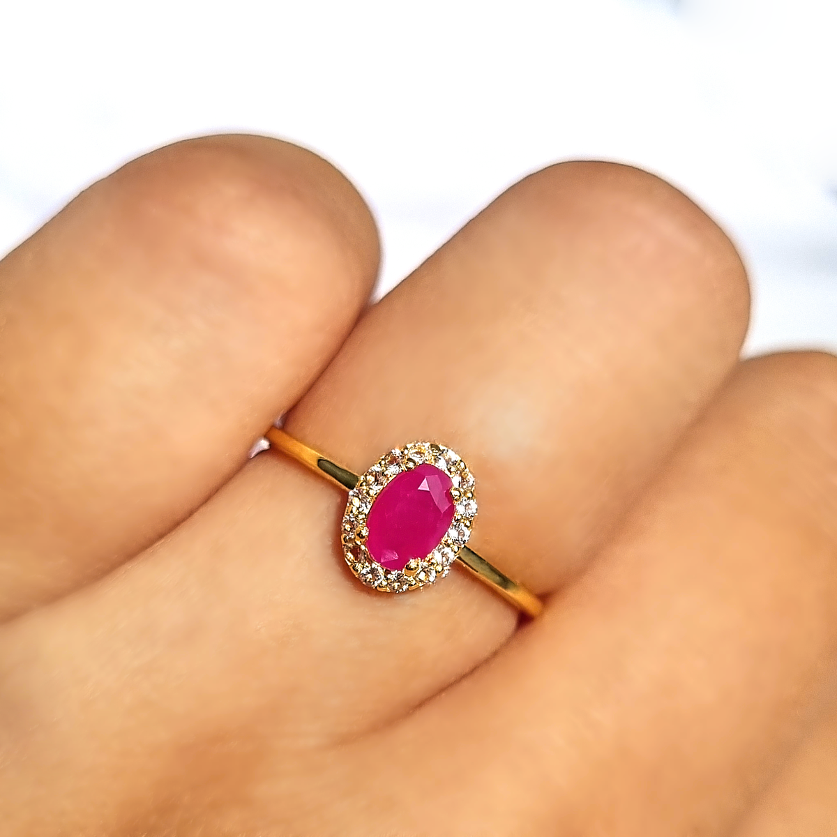 Ruby Ring in 18k Gold Vermeil