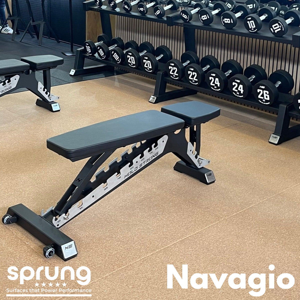 20mm Gym Flooring Mats – Navagio Premium Home Gym Floor – Sprung Konnecta