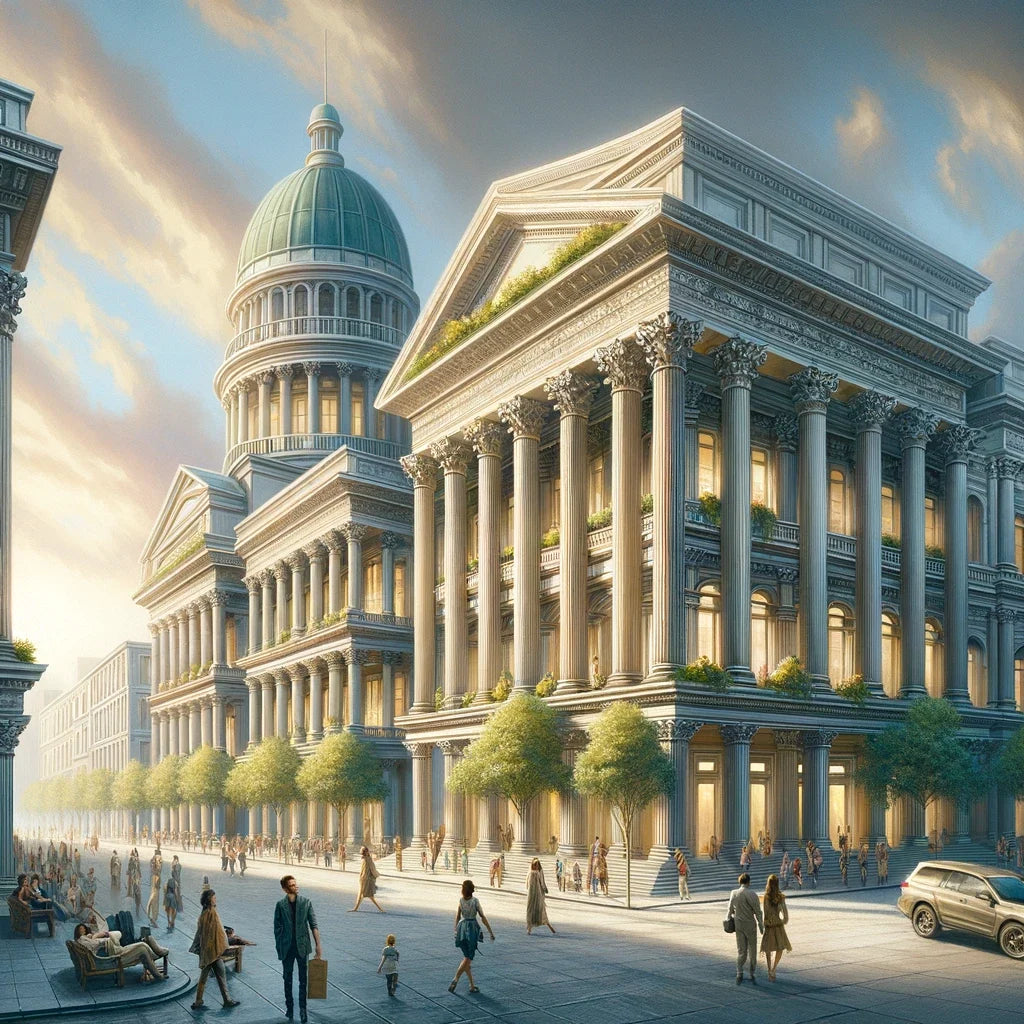 Neo-Neoclassical Square Canvas