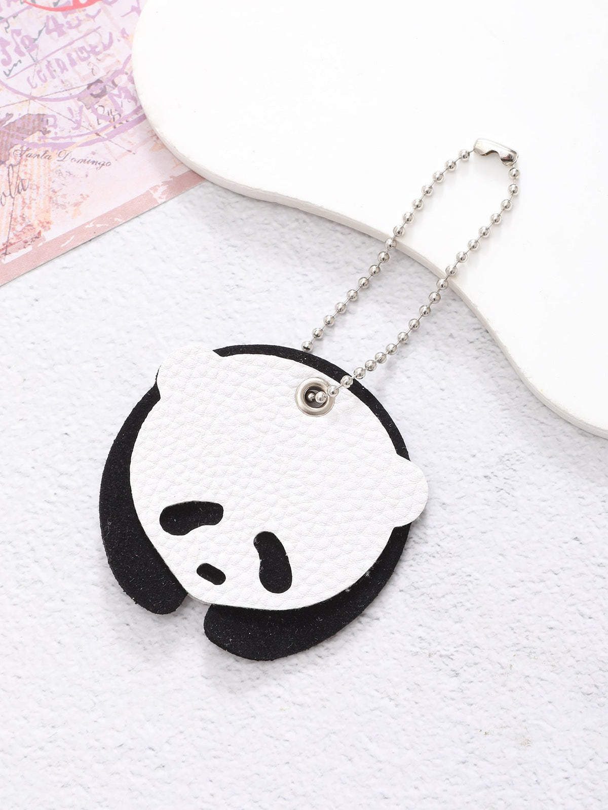 Ins Wind Cloud Lightning Summer Panda Giraffe Fruit Pu Printed Leather Pendant Keychain Bag Hanging