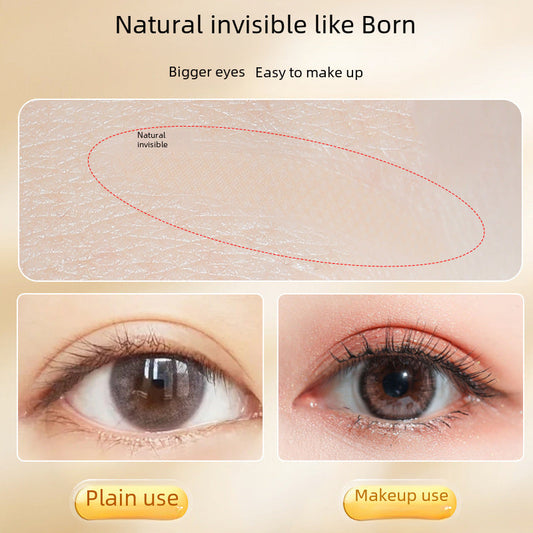 Simulation invisible double eyelid stickers self-adhesive natural invisible matte single eyelid swelling bubble seamless beauty stickers wholesale