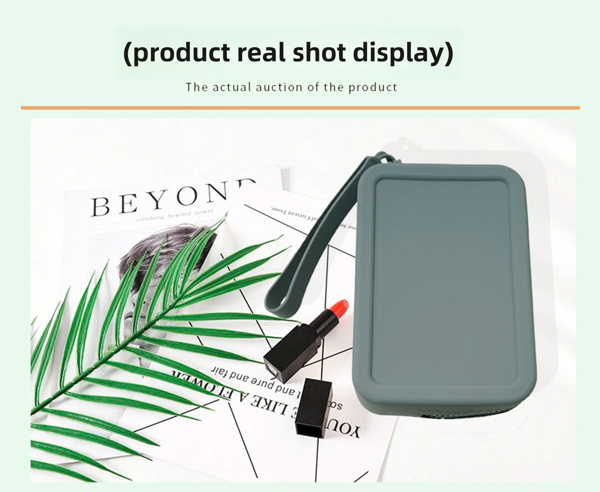 Silicone Rectangular Coin Purse Thickened Small Bag Coin Internet-famous Key Case Headset Storage Certificate Multi-purpose Bag