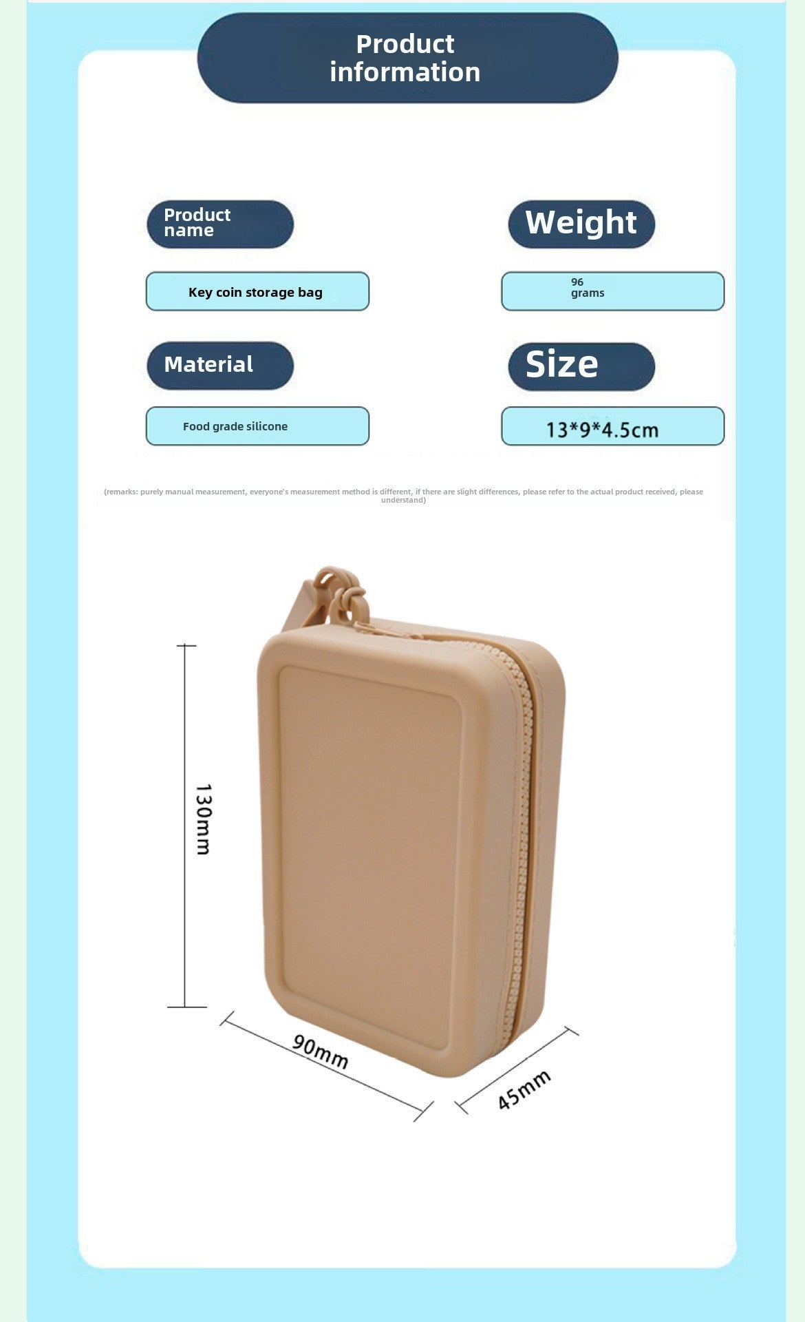 Silicone Rectangular Coin Purse Thickened Small Bag Coin Internet-famous Key Case Headset Storage Certificate Multi-purpose Bag