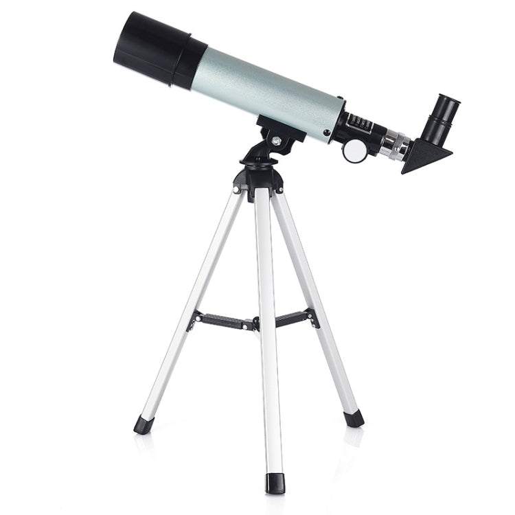 F36050 Portable Professional High Definition High Times Espace Astronomical Telescope Spotting Scope with Aluminum Alloy Tripod(Silver), F36050