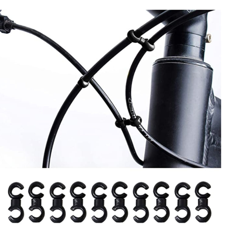 20 PCS ZTTO Bicycle MTB Brake Cable S Style Clips, Random Color Delivery, ZTTO S Bicycle Style Clips