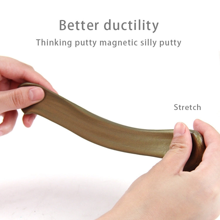 DIY Plasticine Slime Magnetic Rubber Mud Stress Reducer Anti-Anxiety Bouncing Putty Magic Clay Education Toy for Kids and Adults, Big Iron Box Size: 8x2.5cm