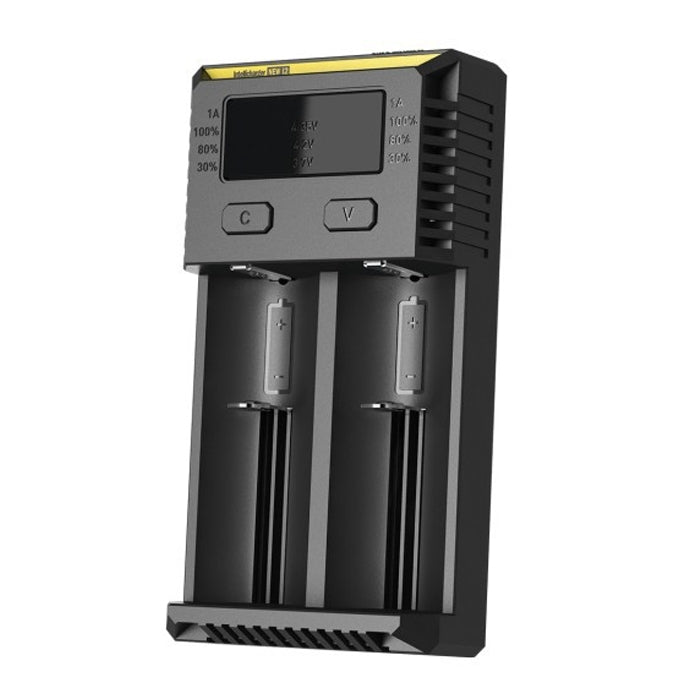 Nitecore NEW i2 Intelligent Digi Smart Charger with LED Indicator for 14500, 16340 (RCR123), 18650, 22650, 26650, Ni-MH and Ni-Cd (AA, AAA) Battery, NEW i2