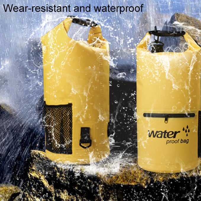 Outdoor Waterproof Dry Dual Shoulder Strap Bag Dry Sack PVC Barrel Bag, Capacity: 10L, 10L