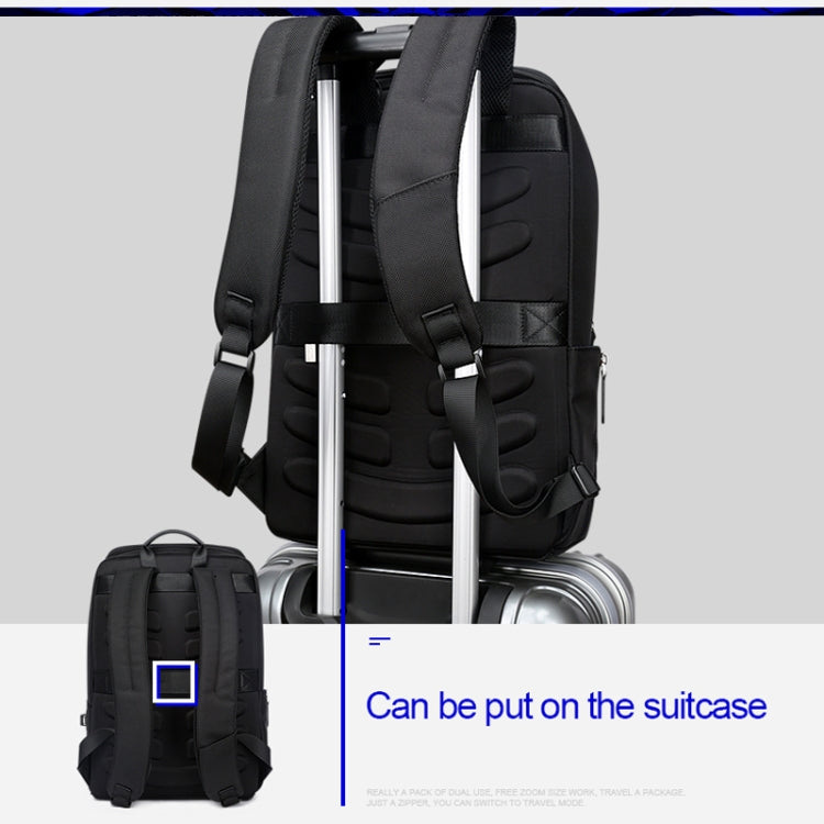 Bopai 751-006881 Business Anti-theft Waterproof Large Capacity Double Shoulder Bag,with USB Charging Port, Size: 30x14x44cm, 751-006881