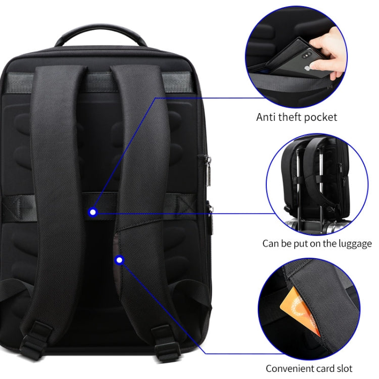 Bopai 61-02511 Business Travel Breathable Waterproof Anti-theft Man Backpack, Size: 30x15x44cm, 61-02511