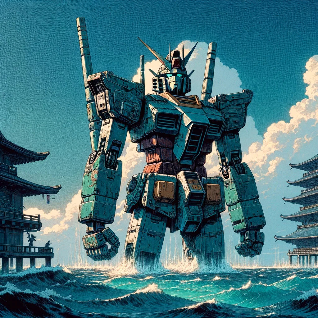 Ocean Mecha Guardian Canvas
