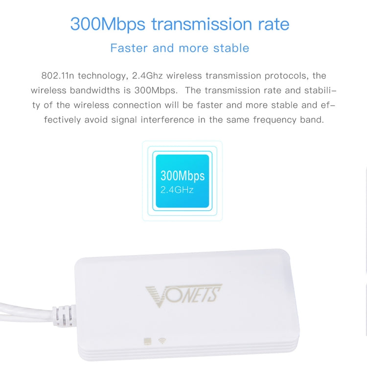 VONETS VAP11G-500S High Power CPE 20dbm Mini WiFi 300Mbps Bridge WiFi Repeater Signal Booster, Outdoor Wireless Point to Point, No Abstacle, VAP11G-500