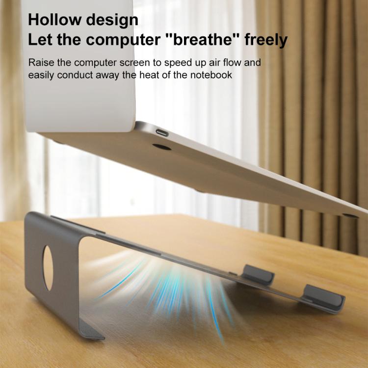 Aluminum Cooling Stand for Laptop, Suitable for Mac Air, Mac Pro,  iPad, and Other 11-17 inch Laptops, Aluminum Stand Grey