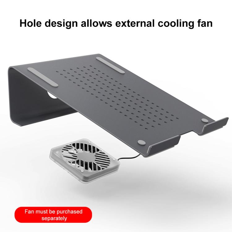 Aluminum Cooling Stand for Laptop, Suitable for Mac Air, Mac Pro,  iPad, and Other 11-17 inch Laptops, Aluminum Stand Grey