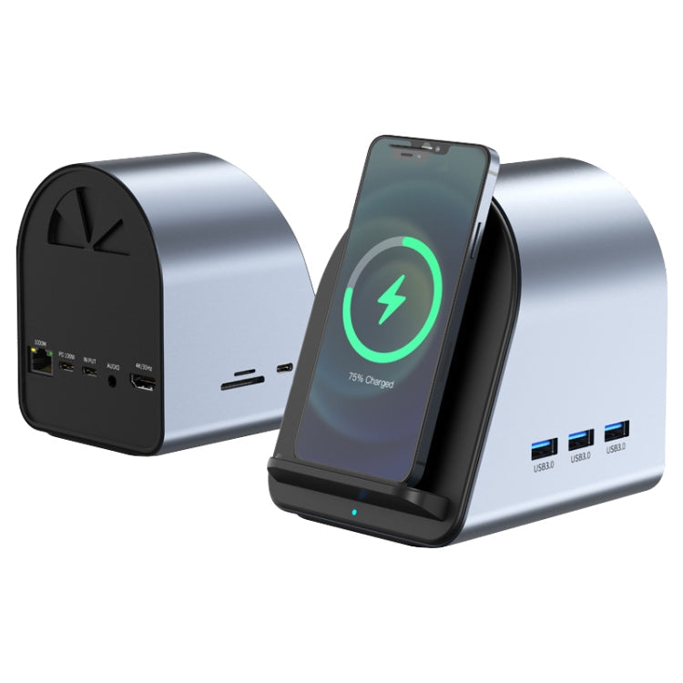 BYL-2211 10 in 1 USB-C / Type-C HUB Adapter, Support Phone Charger, BYL-2211
