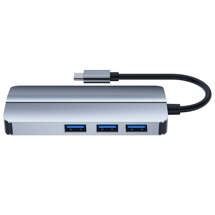 BYL-2209 6 in 1 USB-C / Type-C to USB Multifunctional Docking Station HUB Adapter, BYL-2209