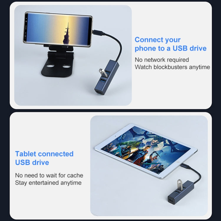RDS 6307-4 USB-C / Type-C to USB3.0 + Triple USB2.0 4 in 1 HUB Adapter, 6307-4