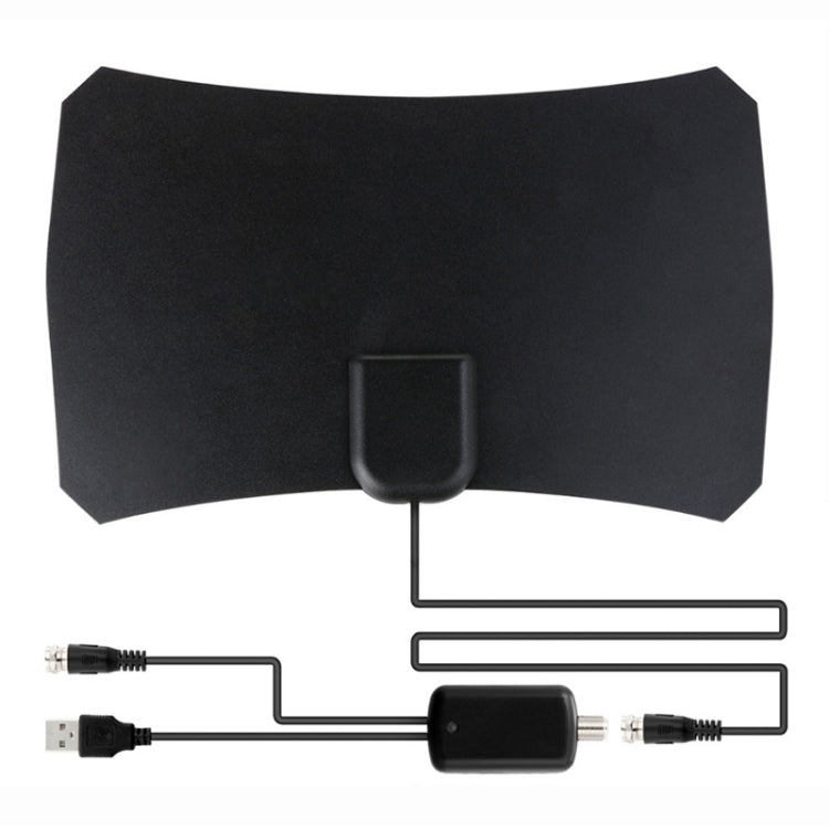 50 Miles Range 25dBi High Gain Digital Indoor HDTV Antenna with 3m Coaxial Cable, 50 Miles 25dBi Black