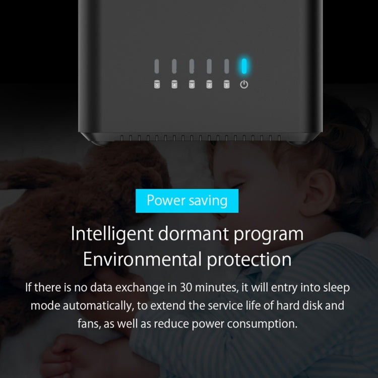 ORICO DS500C3 3.5 inch 5 Bay Magnetic-type USB-C / Type-C Hard Drive Enclosure with Blue LED Indicator, USB Type-C