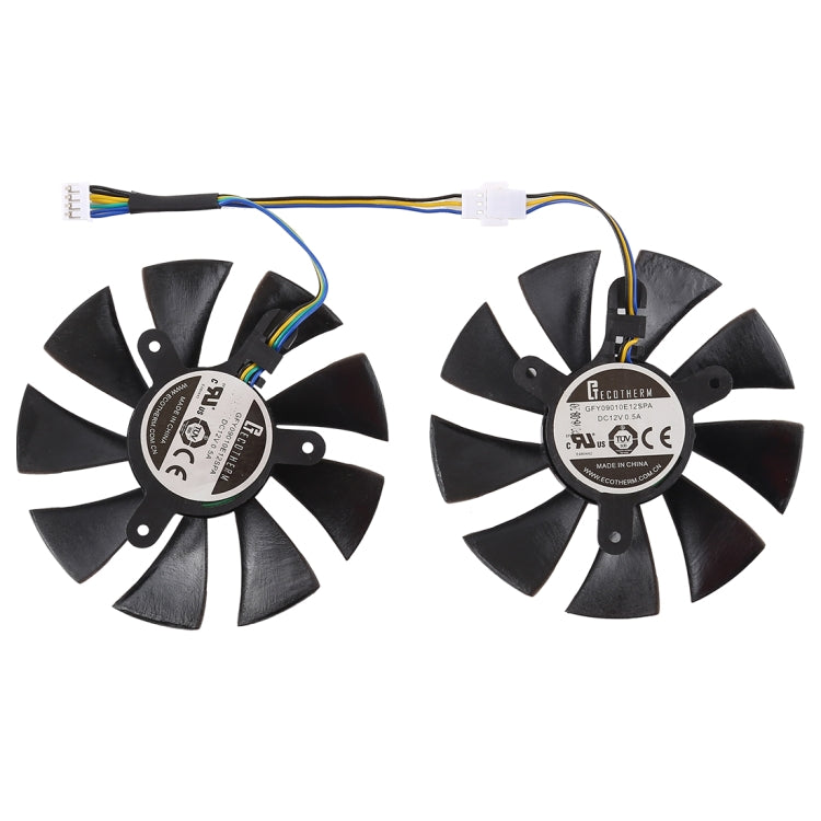 DC 12V 0.5A 4 Pin Female Original Desktop Computer Radiator Cooling Fan CPU Cooling Fan, Diameter: 8.5mm, Pairs, 0.5A Diameter: 8.5mm(Original)