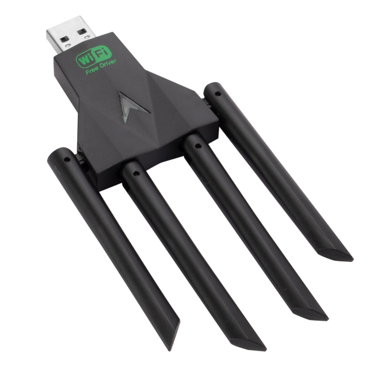 1300Mbps 5G Wireless Network Card Gigabit Dual Band Driver-free USB WiFi Receiver, 1300Mbps 5G