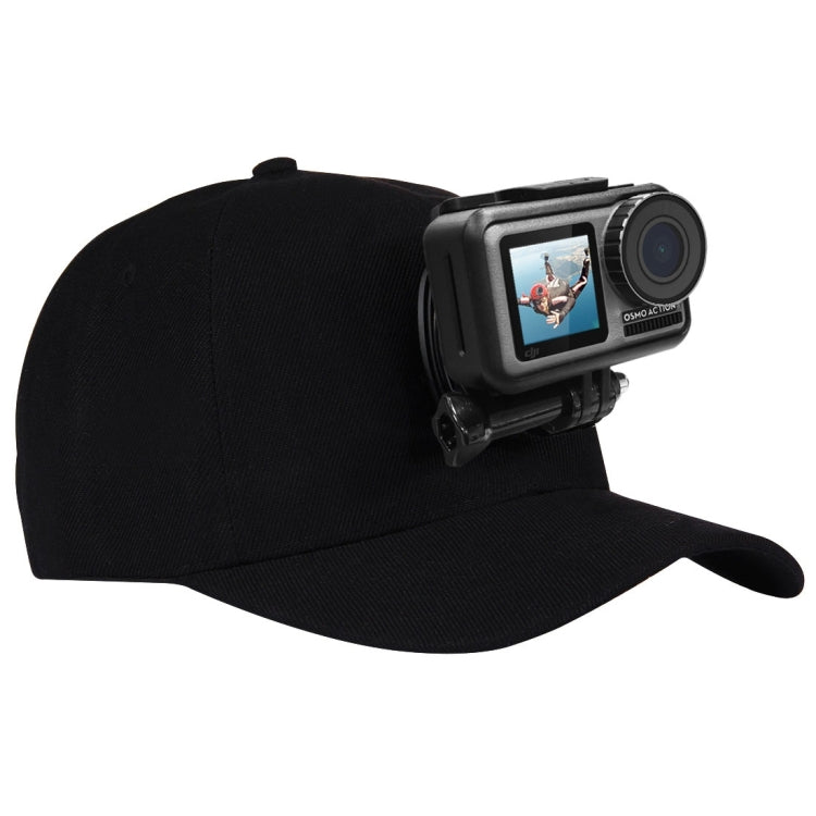 PULUZ Baseball Hat with J-Hook Buckle Mount & Screw for GoPro, DJI OSMO Action and Other Action Cameras, Baseball Hat Black Color, Baseball Hat Red Color, Baseball Hat Dark Blue Color