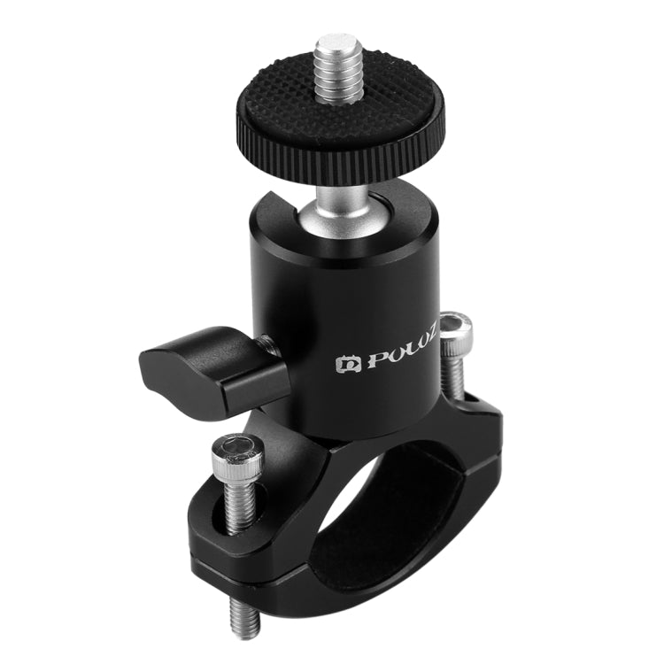 PULUZ Bike Aluminum Handlebar Tripod Ball Head Adapter Mount for GoPro HERO10 Black / HERO9 Black / HERO8 Black /7 /6 /5 /5 Session /4 Session /4 /3+ /3 /2 /1, DJI Osmo Action, Xiaoyi and Other Action Cameras, Ball Head Mount