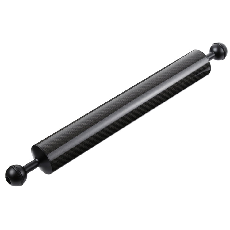PULUZ 14.56 inch 37cm Length 40mm Diameter Dual Balls Carbon Fiber Floating Arm, Ball Diameter: 25mm, Buoyancy: 300g, 14 inch 300g Buoyancy