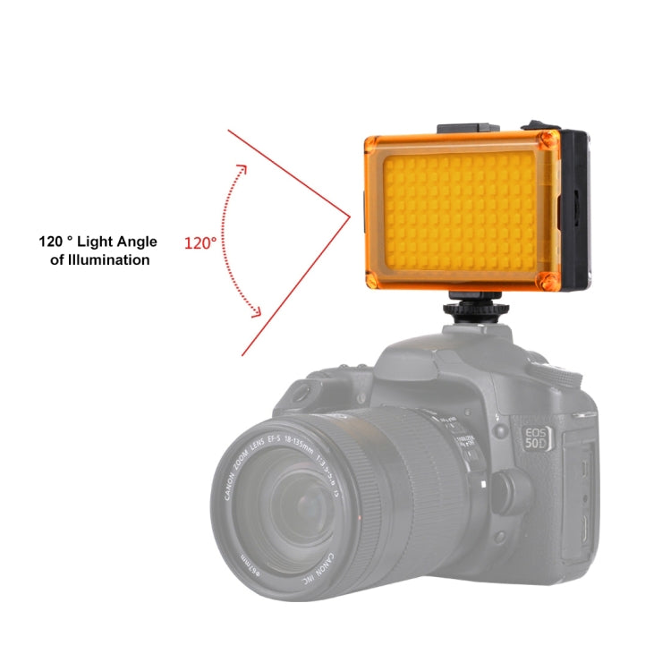 PULUZ Pocket 96 LEDs 860LM Professional Vlogging Photography Video & Photo Studio Light with White and Orange Magnet Filters Light Panel for Canon, Nikon, DSLR Cameras, 104 LED