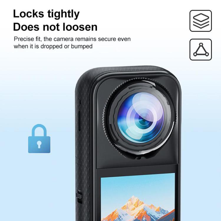 For Insta360 X5 PULUZ Rotating Optical Tempered Glass Lens Guard Protective Cover, Rotating Glass Lens Guard