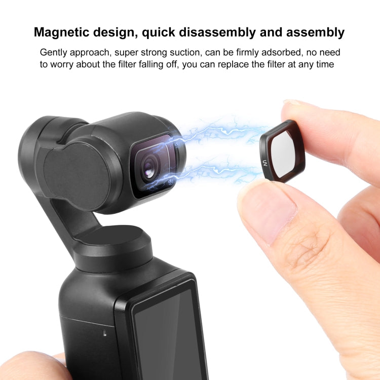 For DJI Pocket 3 PULUZ Magnetic Camera Lens UV Filter, UV Filter
