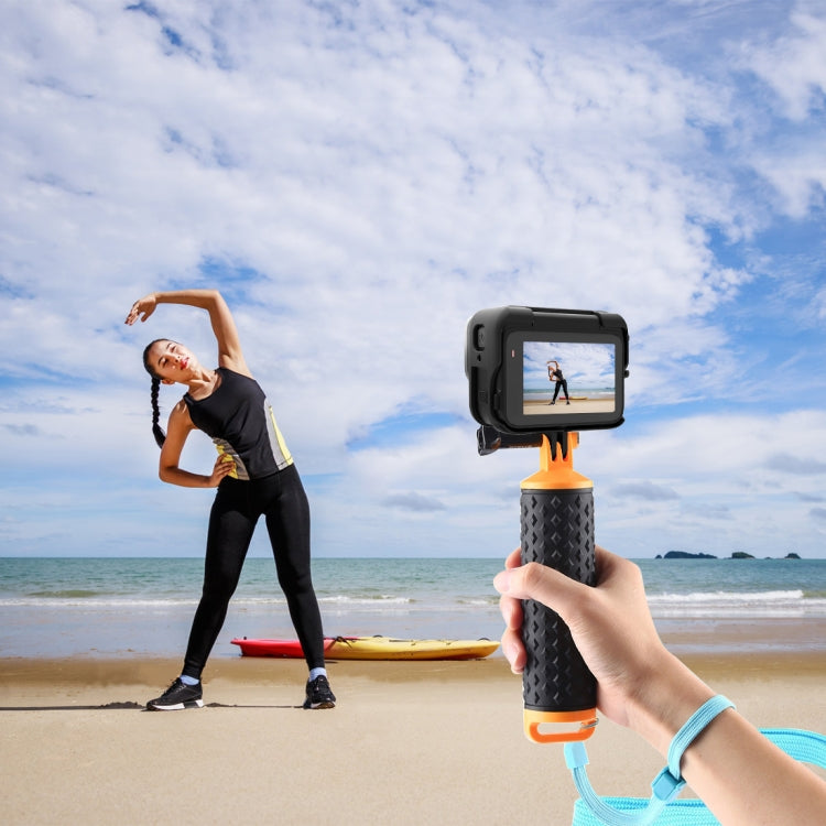 For Insta360 Ace Pro PULUZ Plastic Cage Expansion Adapter Frame with Cold Shoe Base, For Insta360 Ace Pro Plastic Cage