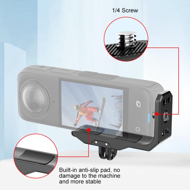 For Insta360 X4 PULUZ Vertical Horizontal Shooting Quick Release Metal  L Bracket, For Insta360 X4 / X5