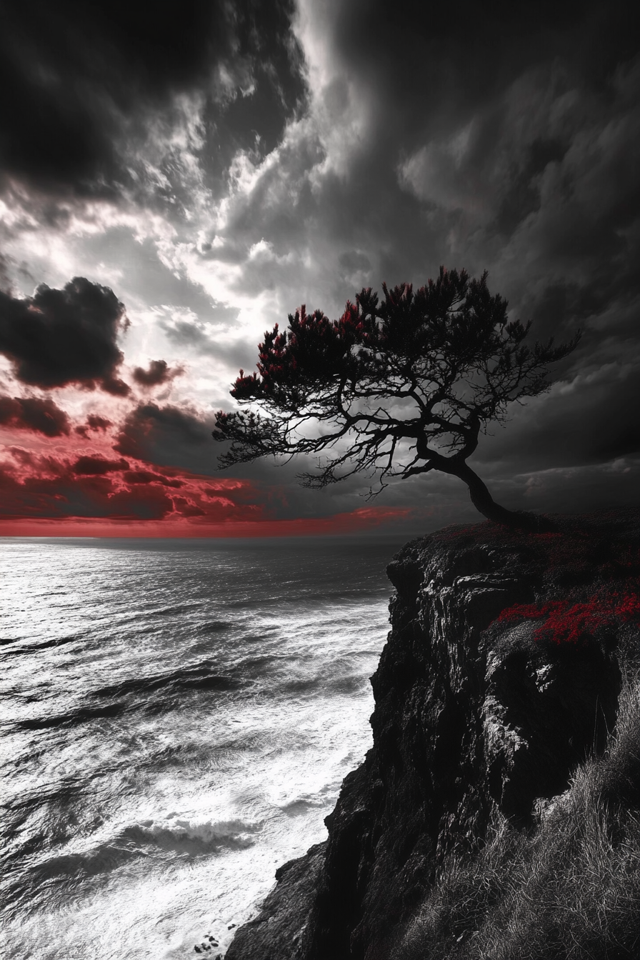 Passionate Sunset Tree Canvas