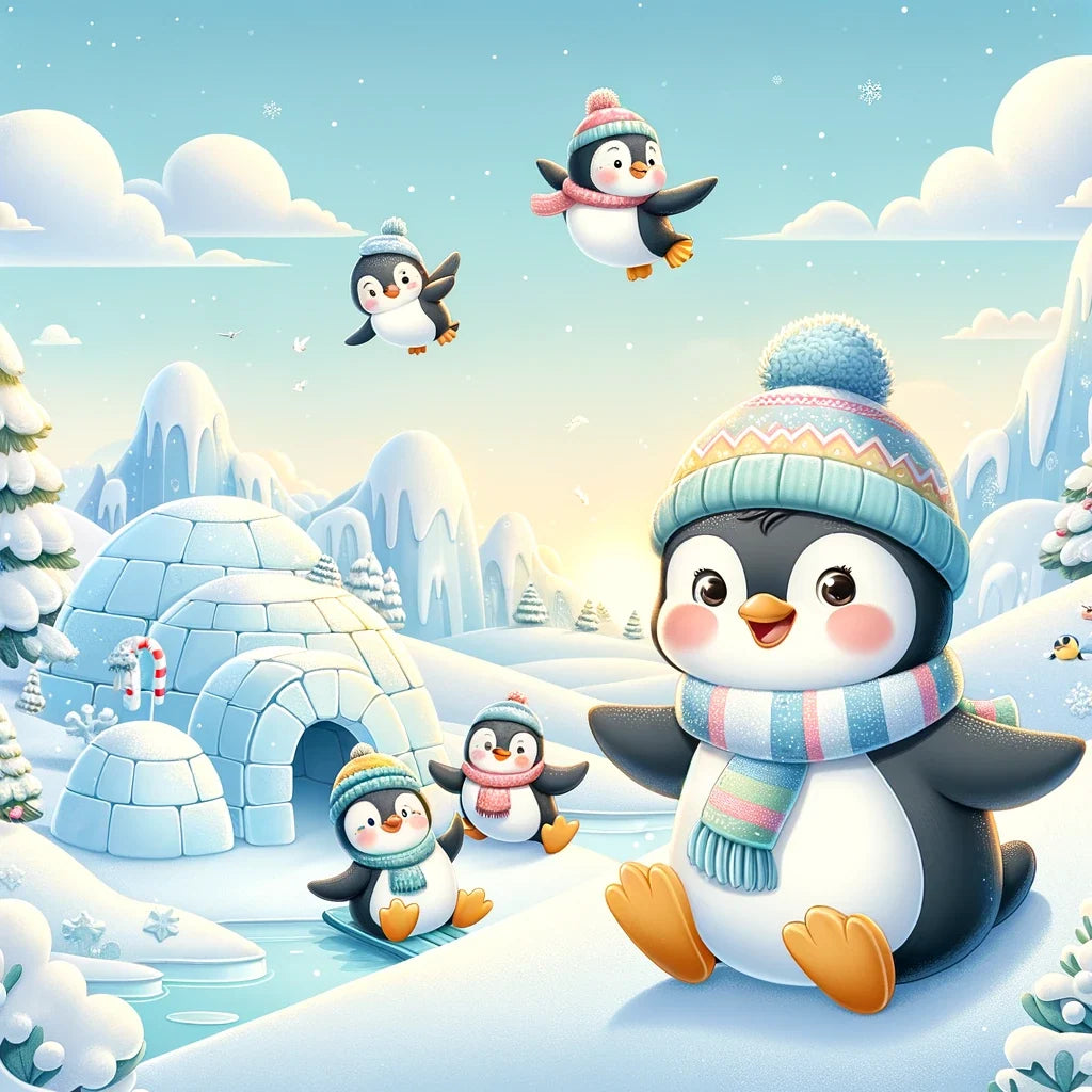 Penguin Frolic Canvas