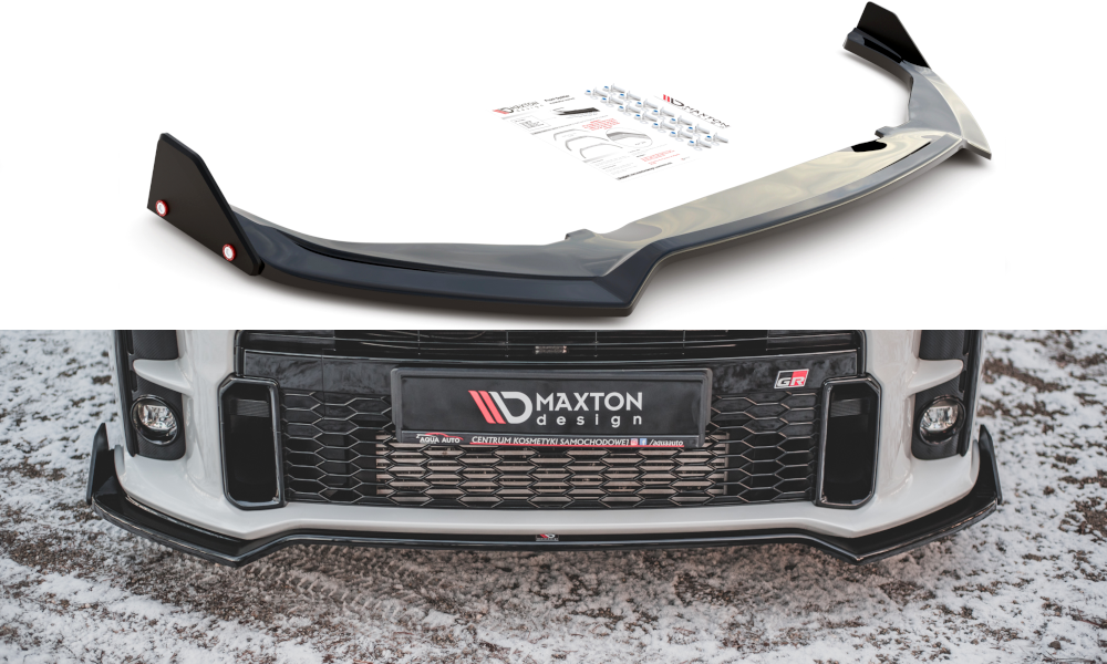 Maxton Design - Aftermarket  FRONT SPLITTER V.3 + FLAPS TOYOTA GR YARIS MK4
