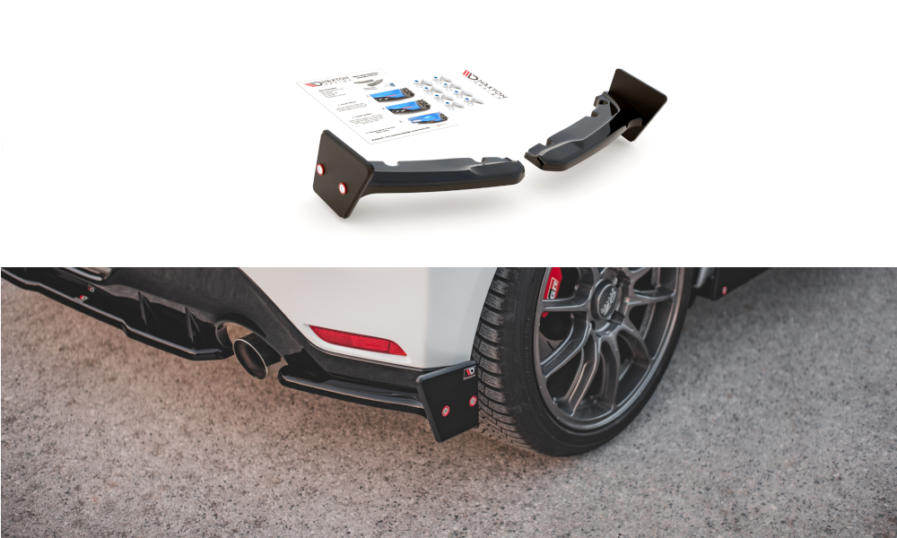 Maxton Design - Aftermarket  REAR SIDE SPLITTERS V.2 + FLAPS TOYOTA GR YARIS MK4
