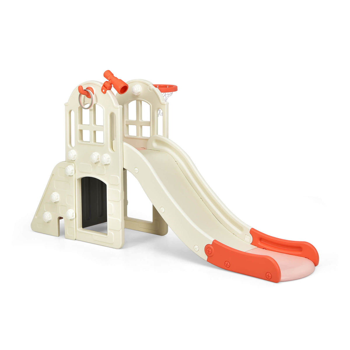 6-In-1 Toddler Climber Slide Playset-Blue